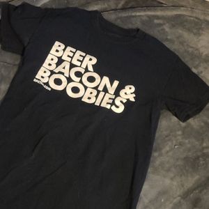 Beer Bacon Boobies graphic t